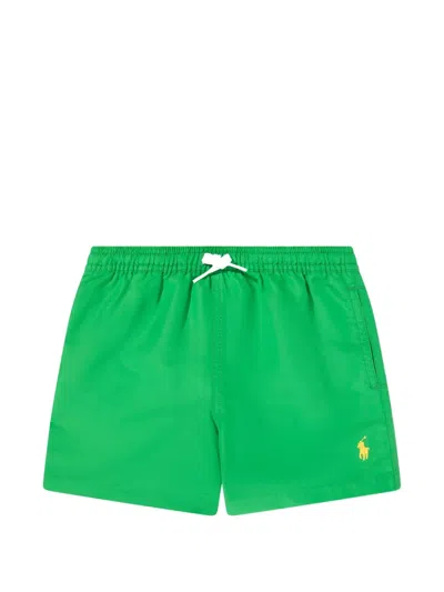 Polo Ralph Lauren Kids' Polo Pony Swim Shorts In Green