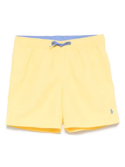Polo Ralph Lauren Kids' Polo Pony Swim Shorts In Yellow