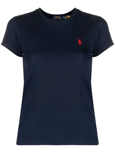 Polo Ralph Lauren Crewneck Cotton Jersey Short Sleeve T-shirt In Blue