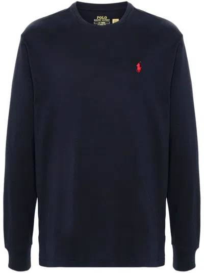 Polo Ralph Lauren Polo Pony-embroidered Cashmere Jumper In Blue