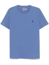 Polo Ralph Lauren Slim-fit Logo-embroidered Cotton-jersey T-shirt In Blue