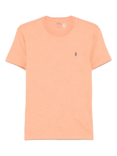 Polo Ralph Lauren Custom Slim Fit Jersey Crewneck T-shirt Man T-shirt Mandarin Size L Cotton