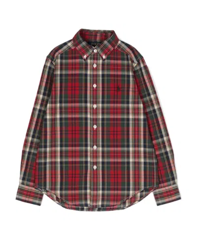 Polo Ralph Lauren Polo Pony Tartan Cotton Shirt In Red
