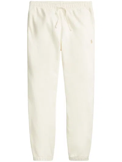 Polo Ralph Lauren Loopback Terry Sweatpant Man Pants Ivory Size Xl Cotton In Beige