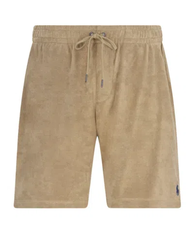 Polo Ralph Lauren Polo Pony Track Shorts In Nude