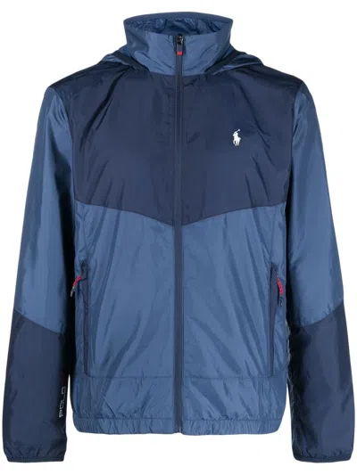 Polo Ralph Lauren Polo Pony Water-repellent Windbreaker In Blau