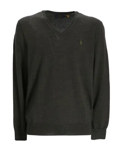 Polo Ralph Lauren Polo Pony Wool Jumper In Black