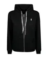 Polo Ralph Lauren Embroidered-logo Pullover Hoodie In Black