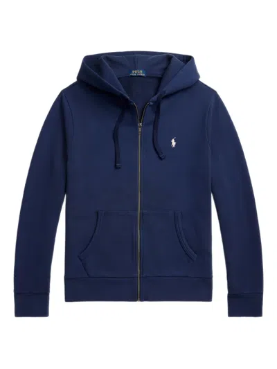 Polo Ralph Lauren Polo Pony Zip-up Hoodie In Blue