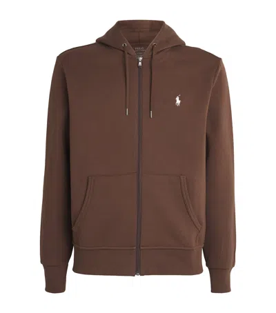 Polo Ralph Lauren Cotton Blend Sweatshirt With Logo In Brown