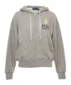 Polo Ralph Lauren Polo Pony Zip-up Hoodie In Gray