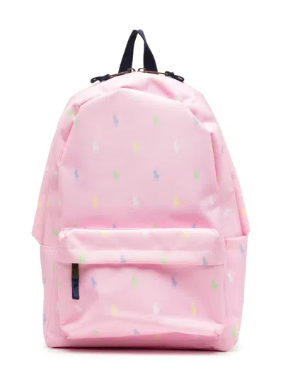 Polo Ralph Lauren Kids' Polo Pony Zipped Backpack In Pink