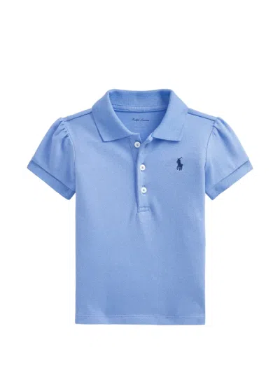 Polo Ralph Lauren Babies' Polo Pony-embroidered Polo Shirt In Blue