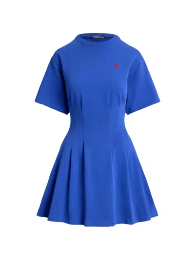 Polo Ralph Lauren Polo Pony-embroidered T-shirt Dress In Blue