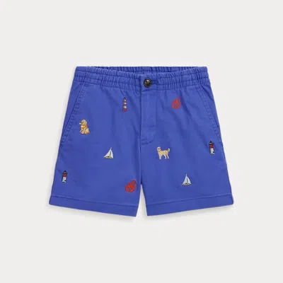 Polo Ralph Lauren Kids' Polo Prepster Embroidered Chino Short In Maidstone Blue