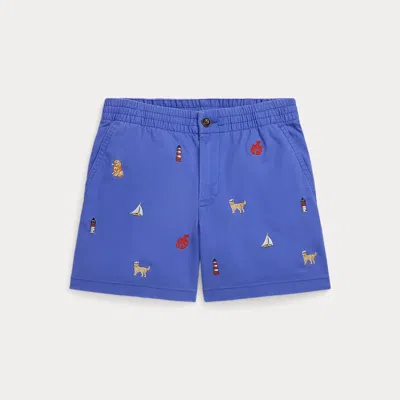 Polo Ralph Lauren Kids' Polo Prepster Embroidered Chino Short In Maidstone Blue