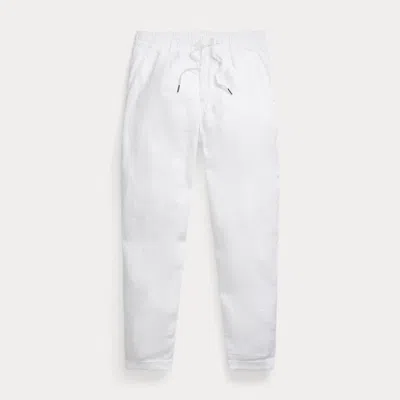 Polo Ralph Lauren Polo Prepster Slim Tapered Linen Trouser In White