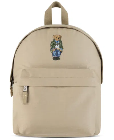 Polo Ralph Lauren Polo Ralph Boys Lauren Canvas Polo Bear Backpack In Coastal Beige