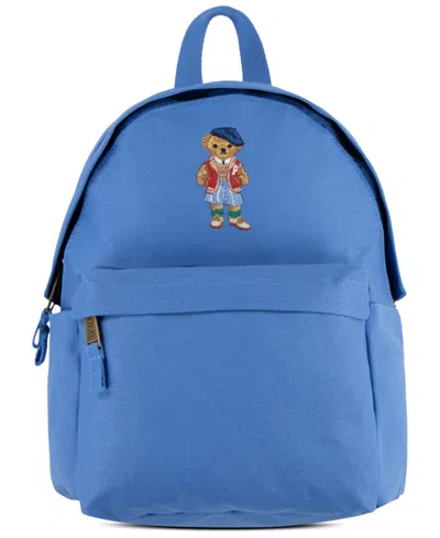 Polo Ralph Lauren Kids' Polo Ralph Boys Lauren Canvas Polo Bear Backpack In New England Blue