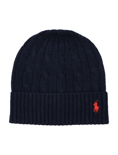 Polo Ralph Lauren Cable Wool-cashmere Beanie In Metallic