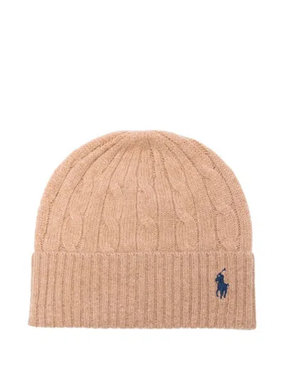 Polo Ralph Lauren Cable Wool-cashmere Beanie In Orange