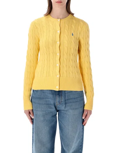 Polo Ralph Lauren Cotton Classic Cable-knit Cardigan In Yellow