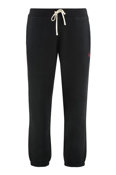 Polo Ralph Lauren Cotton Fleece Joggers In Black