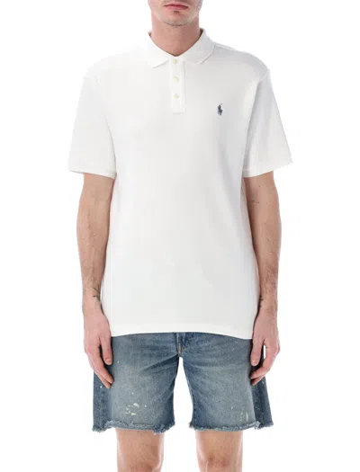 Polo Ralph Lauren Cotton Loopback Polo Shirt In White