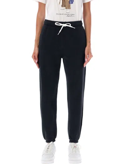 Polo Ralph Lauren Cotton Tracksuit Bottoms, Black.