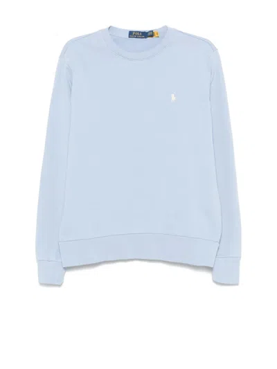 Polo Ralph Lauren Crewneck Sweatshirt With Logo In Blue
