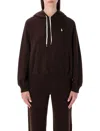 Polo Ralph Lauren Hoodie With Embroidered Pony Logo In Brown