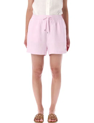 Polo Ralph Lauren Linen Shorts In Pink