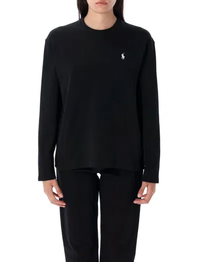 Polo Ralph Lauren Long Sleeves T-shirt In Black