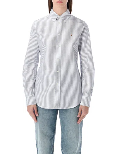 Polo Ralph Lauren Slim-fit Striped Oxford Shirt In Multi