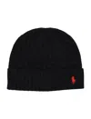 Polo Ralph Lauren Wool-blend Cable-knit Beanie In Black