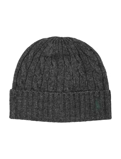Polo Ralph Lauren Wool-blend Cable-knit Beanie In Gold