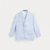 Polo Ralph Lauren Boy's Seersucker Tailored Sport Coat In Blue/white
