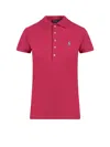 Polo Ralph Lauren Dark Pink Pony Logo-embroidered Polo Shirt