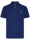 Polo Ralph Lauren Logo Embroidered Short-sleeved Polo Shirt In Blue