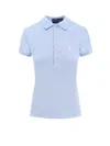 Polo Ralph Lauren Collared Top Short Sleeves In Blue