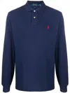 Polo Ralph Lauren Classic Long Sleeve Polo Shirt In Blue