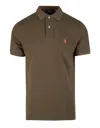 Polo Ralph Lauren Green Polo Shirt With Pony Embroidery On The Front In Canopy Olive