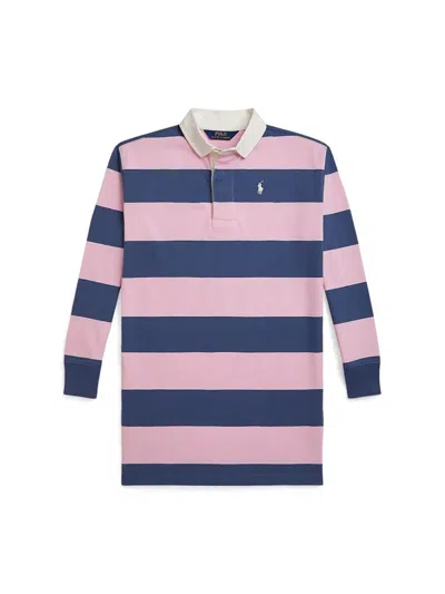 Polo Ralph Lauren Polo Shirt Dress With Logo In Multicolor