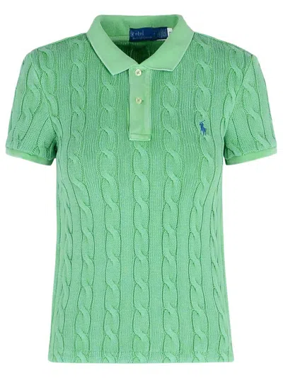 Polo Ralph Lauren Polo Shirt In Green Cotton