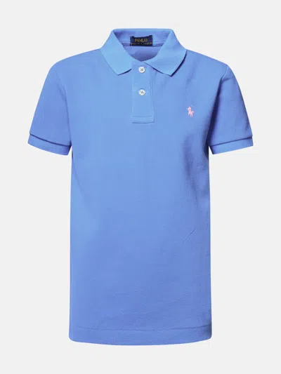 Polo Ralph Lauren Kids' Polo Shirt In Light Blue Cotton