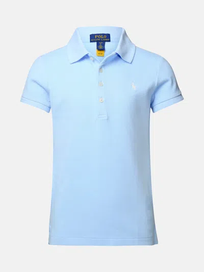 Polo Ralph Lauren Polo Shirt In Light Blue Cotton