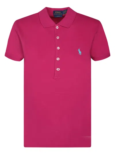 Polo Ralph Lauren Polo Shirt Julie Slim In Pink By  In White