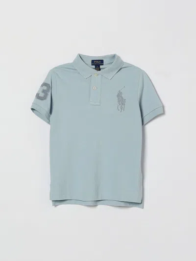 Polo Ralph Lauren Kids'  Big Pony Cotton Piqué Polo Shirt In Blue