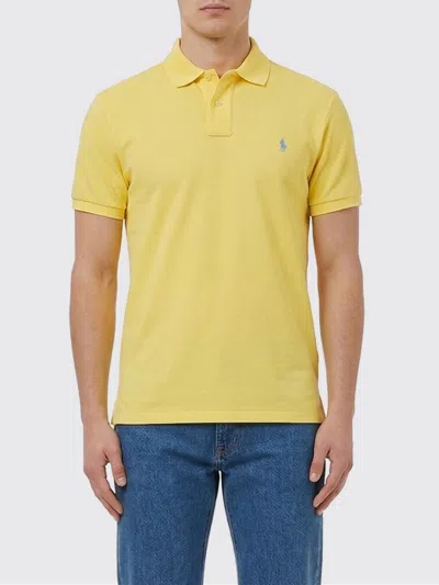 Polo Ralph Lauren Embroidered-logo Polo Shirt In Yellow
