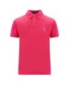 Polo Ralph Lauren Classic Cotton Polo Shirt With Embroidered Logo In Pink